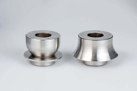 Bead Roller Pro Grade Radius Die Set for Metalworking, 4 Piece Round Over Dies in Cr12 Steel, side view showing die shapes