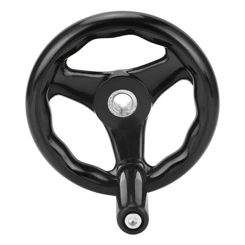 Lathe Hand Wheel 16 X 160 Mm Universal Round Control Knob With Detachable Handle For Milling Machines And Grinders, black plastic