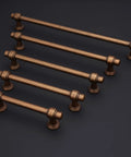 Antique Brass Cabinet Pulls Five Inch Hole Centers Ten Pack Zinc Alloy Vintage Drawer Handles Solid Aged Gold Bronze Kitchen Hardware