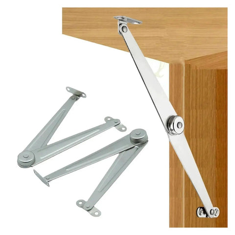 Concealed Hinges For Cabinets And Kitchen Cupboards 2 Pack Easy Install Folding Hinges attached to a wooden surface