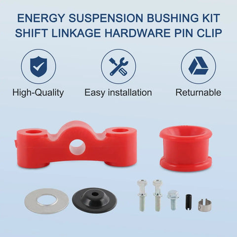 Red Energy Suspension Bushing Kit With Shift Linkage Hardware Pin Clip For Honda Civic CRX B Series Swap And Acura Integra Improve Shifts And Handling