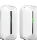 The Real Deal Plug In CO Gas Detector With 10 Year Sealed Battery Plus AC Backup showing gentle LED glow for safety.