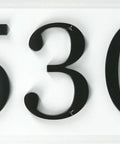 4 Inch Black Zinc Flush Mount House Number Sign For Outdoor Use And Easy To Read Address Plaque For Front Door Mailbox Or Wall