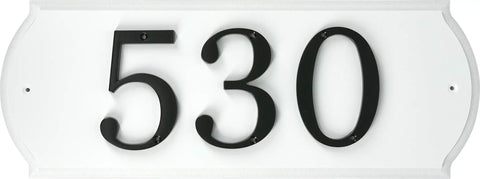 4 Inch Black Zinc Flush Mount House Number Sign For Outdoor Use And Easy To Read Address Plaque For Front Door Mailbox Or Wall