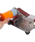 MAGICLULU High Torque Electric Mini Belt Sander With Efficient Heat Dissipation Compact Grinding Machine for Jewelry Polishing and Crafts