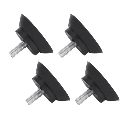 4 Pack Rubber Feet With Screw Mount Anti Slip Suction Cup Grips for furniture and gym equipment, black rubber with metal screws