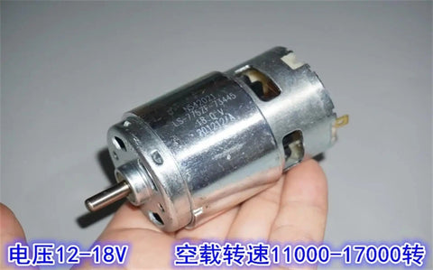 Beefy High Speed DC Motor 12V/18V Ready With 17000 RPM, Big Torque For DIY Projects in hand, 42mm diameter, 5mm shaft