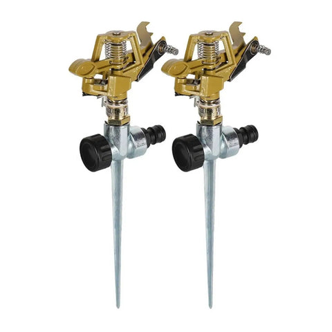 2-Pack Game Changing Garden Sprinkler With 360 Degree Rotating Irrigation System for efficient lawn farm and greenhouse watering