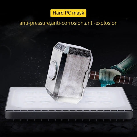 JUDYSSY Flood Light Led Security Light Ip65 Waterproof Spotlight 8000Lm Outdoor on a hard surface, showing durability against impact.