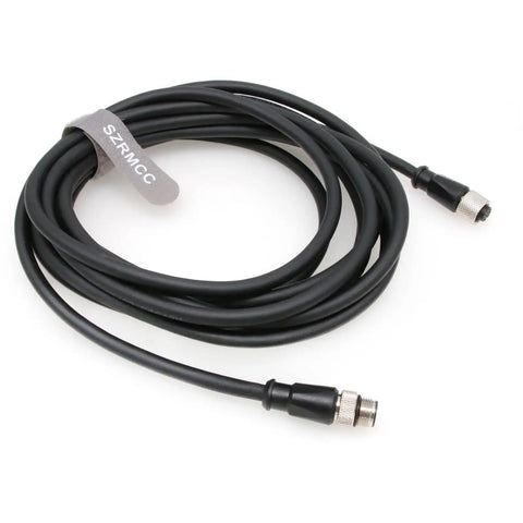 M12 12-Pin Male To Female Sensor Actuator Cable For Cognex In-Sight And DataMan Vision Systems, 15m coiled on white background
