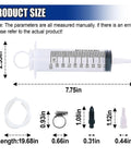 GAOLAOSY brake bleed kit, front view; includes 100ml syringe and 50cm hose for hydraulic disc/clutch braking.