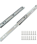 Heavy Duty 9 Inch Side Mount Drawer Slides Solid Ball Bearing Cabinet Hardware with screws for kitchen cabinets.