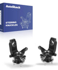 Front Steering Knuckles And Wheel Bearing Hub Assembly Replacement For 2006-2011 Ford Focus, 2-Piece Loaded Knuckles