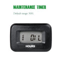 Digital OEM Maintenance Hour Meter Gauge For DC Power Systems From 5V To 60V Works With 12V 24V 36V 48V Gear And Rigs Tracks Total Running Hours Up To 99999H And Delivers A Handy 50H Maintenance Reminder black panel display
