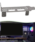 Tough As Nails Low Profile Graphics Card Bracket with Double Displayport and HDMI Ports for Sapphire Amp Radeon RX 6400 LP, steel design.