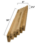 Premium Soft Maple Table Slide Set Offering Heavy Duty Extension Hardware For Four Leg Dining Tables, 30" long, 6" wide, 2.875" tall.