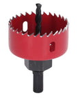 FTVOGUE Premium 5-Piece M42 Steel Hole Saw Kit With Drill Bit Cuts Big Holes In Wood Plastic Aluminum And Steel Perfect For Serious DIY Crafters And Pro Woodworking Pros Today, red steel hole saw with pilot drill bit