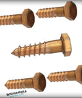 Two Pack Lag Screws Kit With Hex Head Bolts Silicon Bronze Grade 651 Half Inch By One And A Half Inch Heavy Duty Built