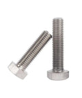 Hardcore Pure Titanium Hexagon Bolts And Outer Hex Screws M10 X 35 Millimeter stacked titanium hex bolts showing size and design.