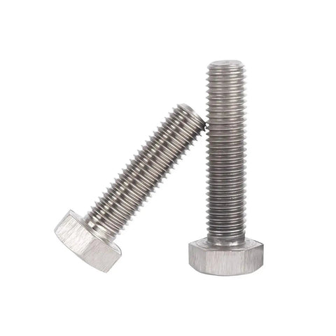 Hardcore Pure Titanium Hexagon Bolts And Outer Hex Screws M10 X 35 Millimeter stacked titanium hex bolts showing size and design.