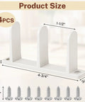 4 Pack Sliding Closet Door Floor Guides Universal White ABS Track Guides With Screws Fits One Three Eighths Inch Thick Doors