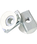 20 Pack Heavy Duty 3/8-16 Strut Channel Cone Nuts and Twirl Fasteners for Unistrut Channels, steel, silver, detailed view