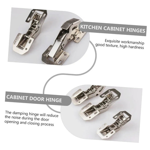 4 Inch Stainless Steel Wardrobe Door Hinges 4 Pack With Soft Close Damping Self Closing Cabinet Hinges product image