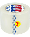 Three Inch Wide Heavy Duty Packing Tape 55 Yards Per Roll 990 Yards Total Clear 2.5 Mil Acrylic Water Based Non Formaldehyde