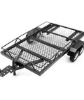 Top Shelf Metal Trailer Cargo Carrier Compatible With Trx4m 1/18 RC Rock Crawler Boss Upgrade Kit heavy duty cargo trailer view.