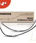 Front Driver And Passenger Brake Hydraulic Hose Kit For Nissan Rogue 2008 To 2014 And Rogue Select 2014 To 2015 Left And Right Pack Of 2 Direct Fit Replacement For Safer Stops And Solid Braking Performance on white background