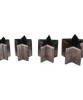 Leather Die Set For Cutting Pentagrams In Four Sizes With Star Shape Transfer Punches Box Included For Easy Carry Handy Hollow Punch Tools