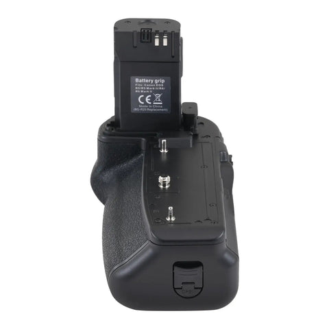 Back view of Battery Grip For Canon EOS R5 Mark II And R6 Mark III Vertical Power Grip Replaces BG-R20 Holds Up To Two LP-E6