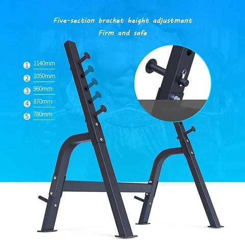 Beast Of A Multifunctional Home Gym Squat Rack With Weightlifting Bench And Barbell Bed All In One Removable Rack adjustable height
