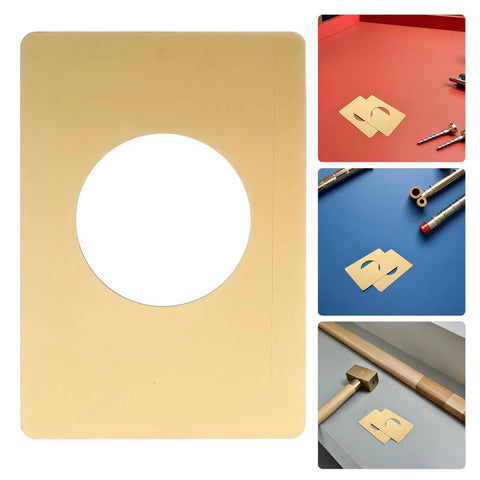 6pcs Stainless Steel Door Lock Repair Plate Kit for Knob And Handle. Durable Rustproof Lever Fixing Cover Coating Keeps Kitchen And Bathrooms Airtight. Universal Fit Rectangle Reinforcer Fills Hole Perfectly For Old Hardware Fixes gold plate