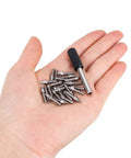 Premium Stainless Steel Lug Nuts With Spike Acorn Design 24Pcs Hex Screws shown with hex driver in hand