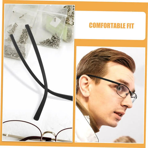 Two Pairs Metal Eyeglass Temple Replacement Arms Kit For Fast Easy Repairs Ergonomic Durable Design For All Day Comfort
