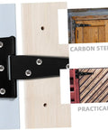 Heavy Duty Black Galvanized T Shape Weld On Hinges 5 Inch 8 Pack for cabinets and doors on wood frames.