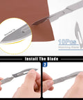Carving knife from 39 Piece Pro Grade Model Tools Kit For Model Building And Hobby Crafting With detachable blade.