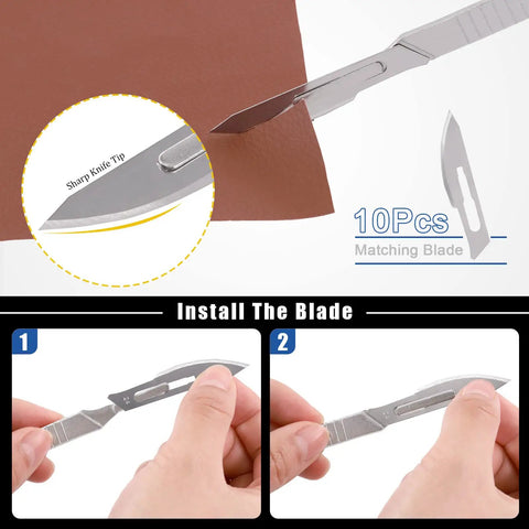 Carving knife from 39 Piece Pro Grade Model Tools Kit For Model Building And Hobby Crafting With detachable blade.