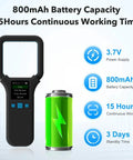 Universal Pet Microchip Scanner For ISO1178411785 FDX B EMID Chips with 800mAh battery, 15 hours working time, 1.44 inch TFT screen.