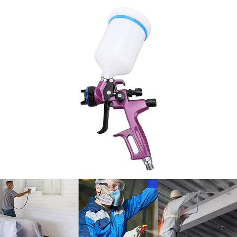 Lightweight Hvlp Paint Sprayer Kit With Adjustable Flow Dial For Drywall And Car Panels, purple handheld spray gun