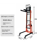 Heavy Duty Electric Lifting Platform For Cold Storage And HVAC Installation Lift Table made of thickened steel, 2.18m height, 400kg capacity.