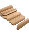 Six Pieces 4.84 Inch Wood Furniture Pull Handles Beech Wood Painted Smooth Drawer Closet Cupboard Pulls with two holes
