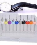 10 Piece Tungsten Steel Drill Bit Set 0.3 to 1.2 Millimeter for PCB Circuit Board Drilling Kit next to watch