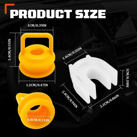 Transmission Shifter Linkage Cable Bushing Repair Kit For Chevy GMC Dodge Ram, showing shifter bushings with size details