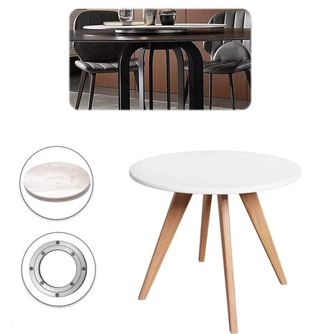 Image showing Beefy Heavy Duty Lazy Susan Table Bearing Base for round tables with premium aluminum alloy and smooth rotation.