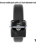 Tough As Nails 2000 Lbs Trailer Jack Swivel Caster Replacement with detailed view of 2-inch tube fitting and sturdy wheel.