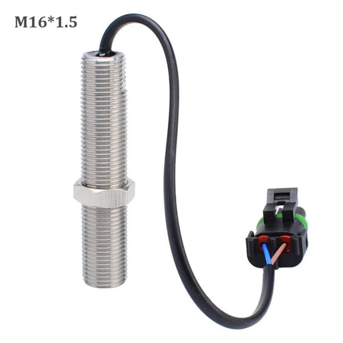 Beefed Up Rotational Speed Sensor For Generators And Diesel Engines, RPM Magnetic Pickup MPU M16x1.5 Replacement Part With Anti Vibration And Interference Resistance, Ideal For Portable Generators And Industrial Machinery, M16*1.5 threaded sensor with cable