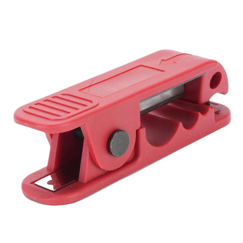 Fabater Auto Adjusting Wire Stripper Tool With Ergonomic Handle for precise cutting of cables, featuring red durable plastic design.