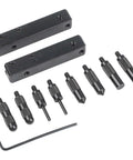 Digital Caliper Accessories Kit Internal External Groove Step containing various measuring heads and clamps, black metal material.